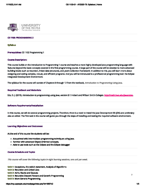 CCS0003 - Computer Programming 1 (Lec) Syllabus - COURSE CODE COURSE ...