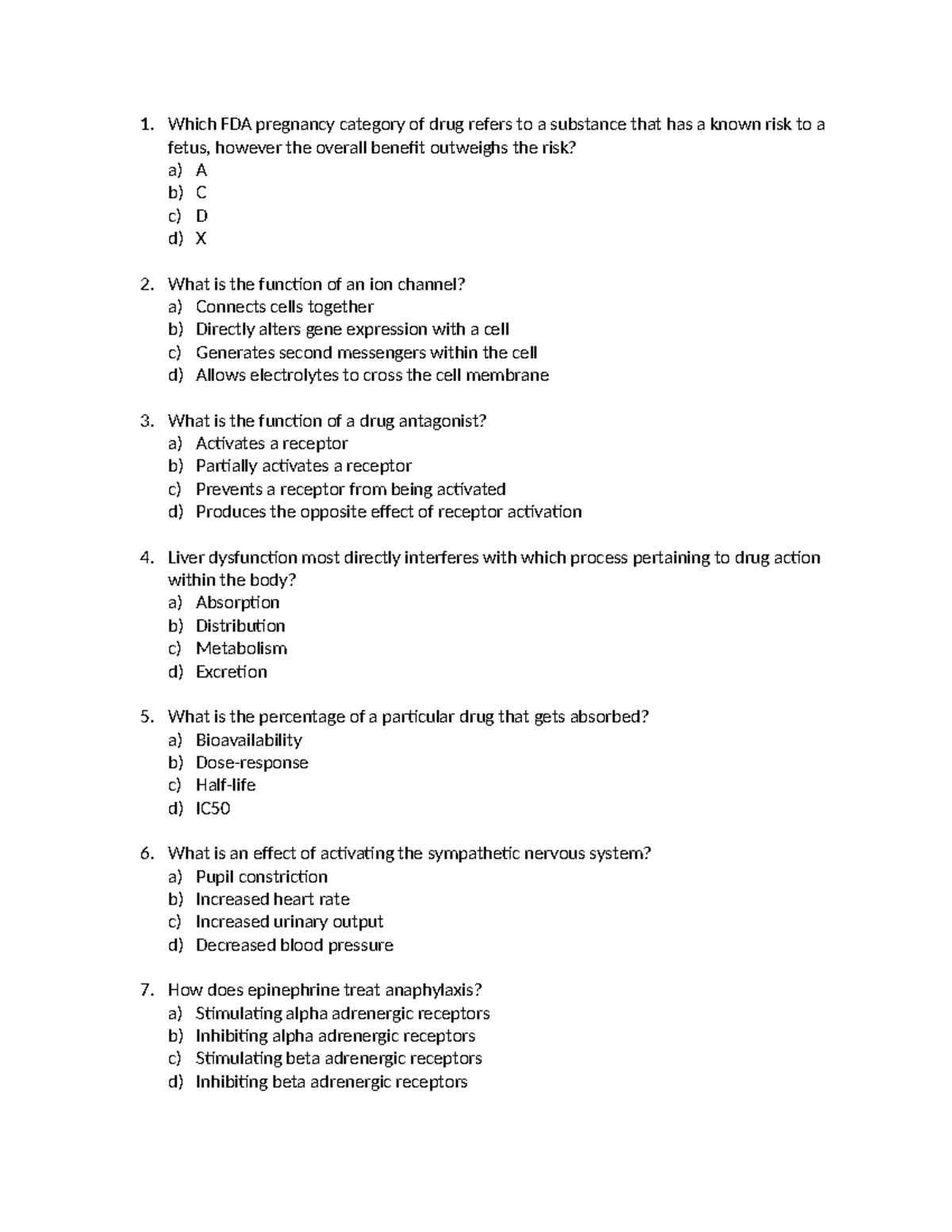 PHM2500 Practice Midterm Practice Midterm - Which FDA pregnancy ...