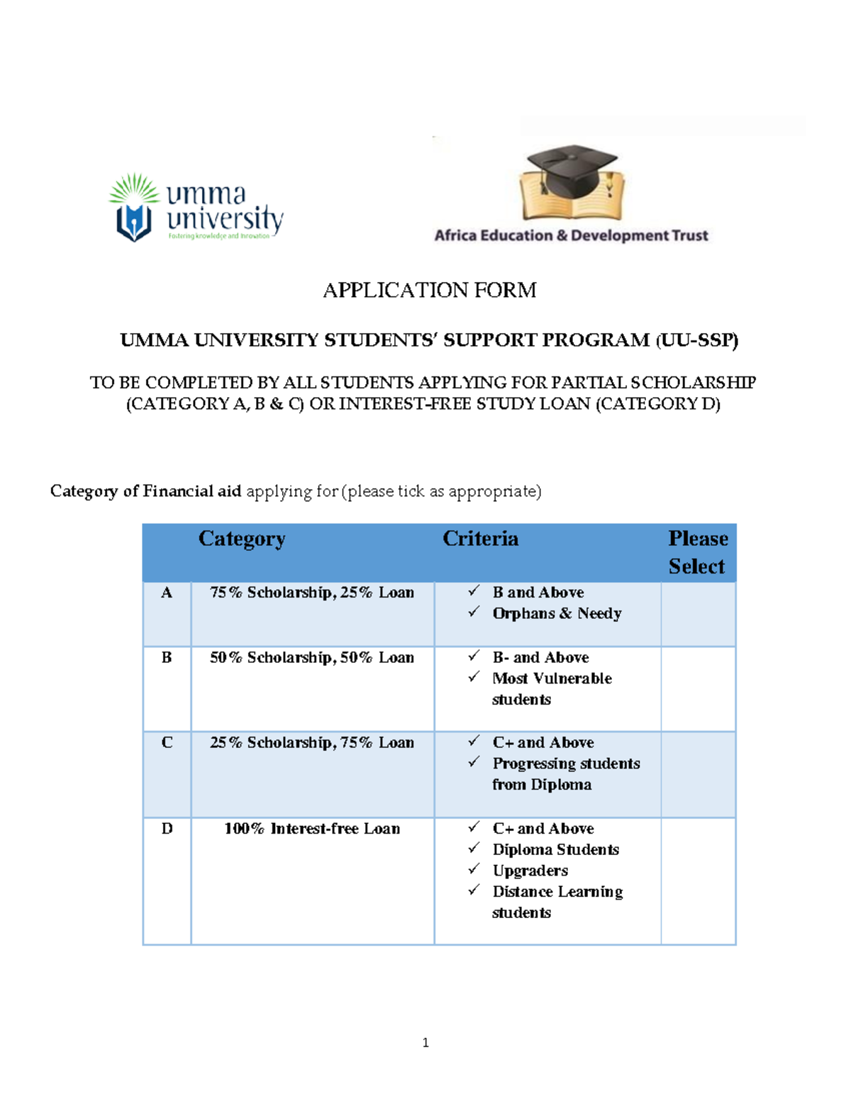 Updated UU-SSP AEDT Application Form for 2023-2024 Academic Year - Studocu