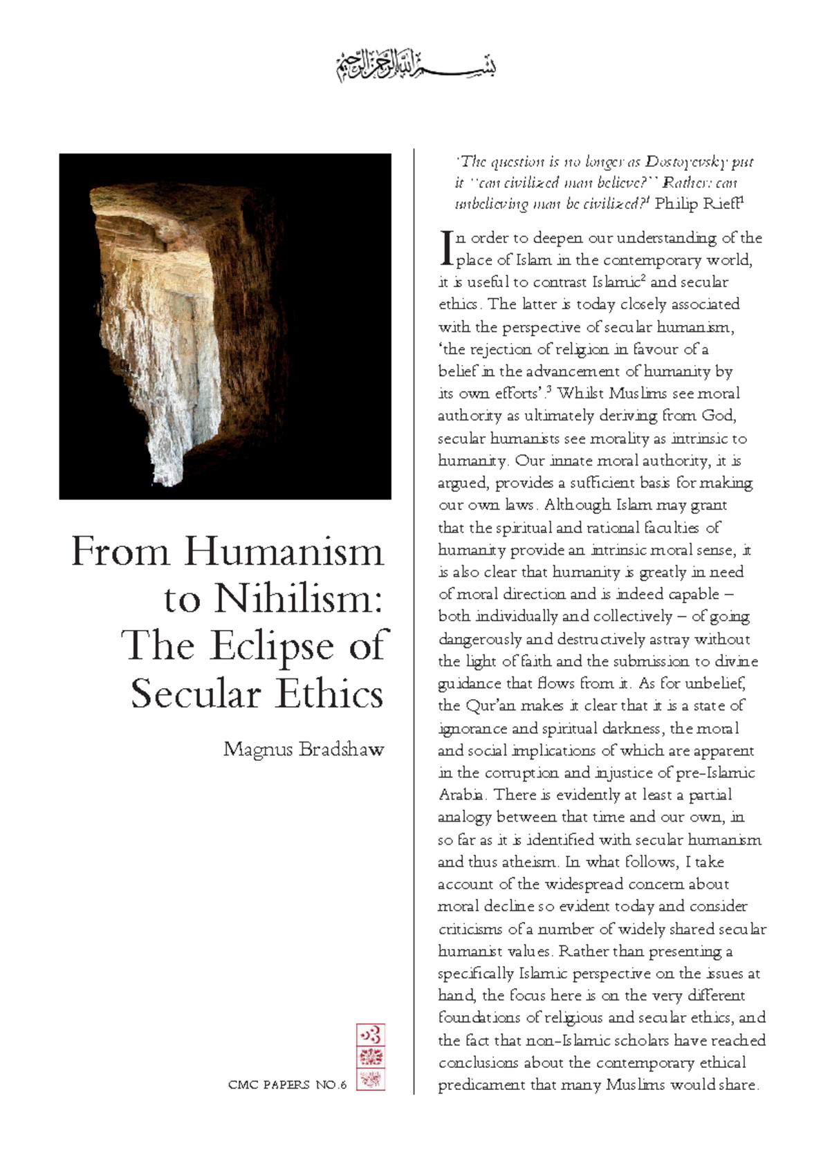 From Humanism to Nihilism: The Decline of Secular Ethics in CMC Papers ...