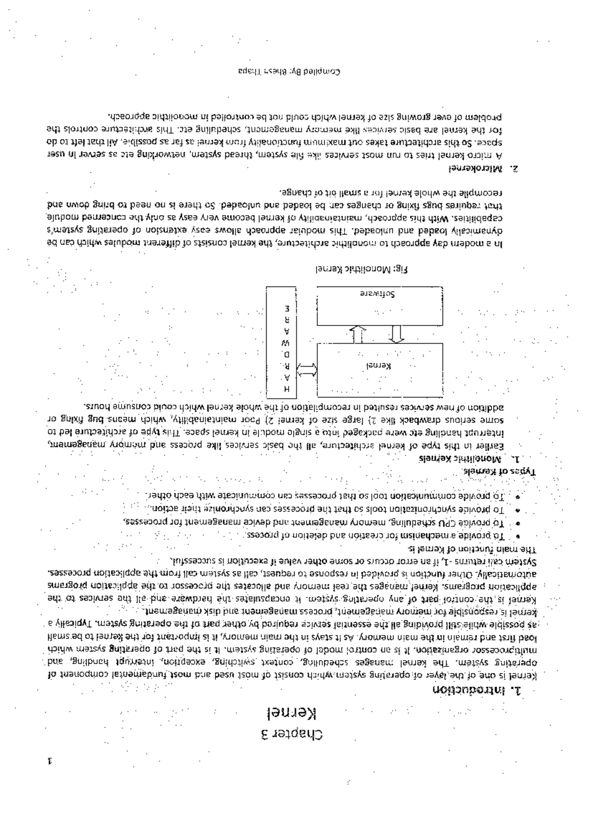 Operating system - 1 Chapter 3 Kernel 1. Introduction Kernel is one of ...