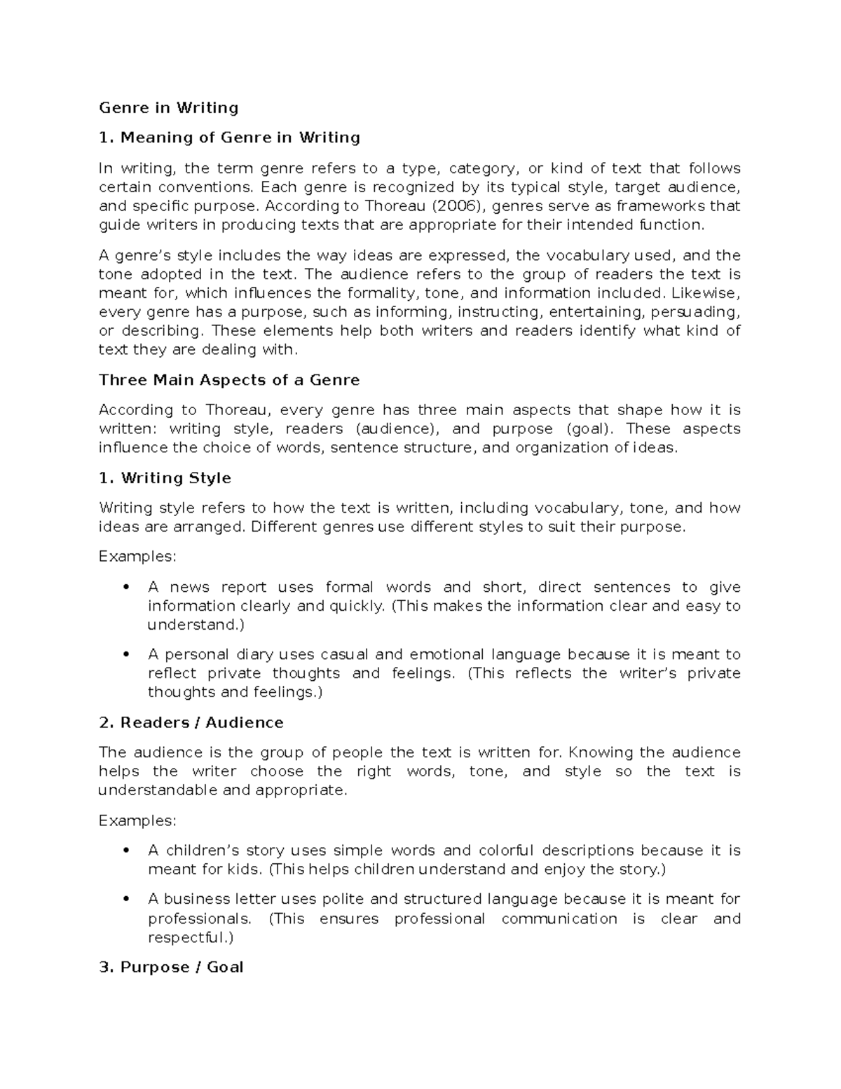 ENG 101: Understanding Genre in Writing - A Comprehensive Guide - Studocu