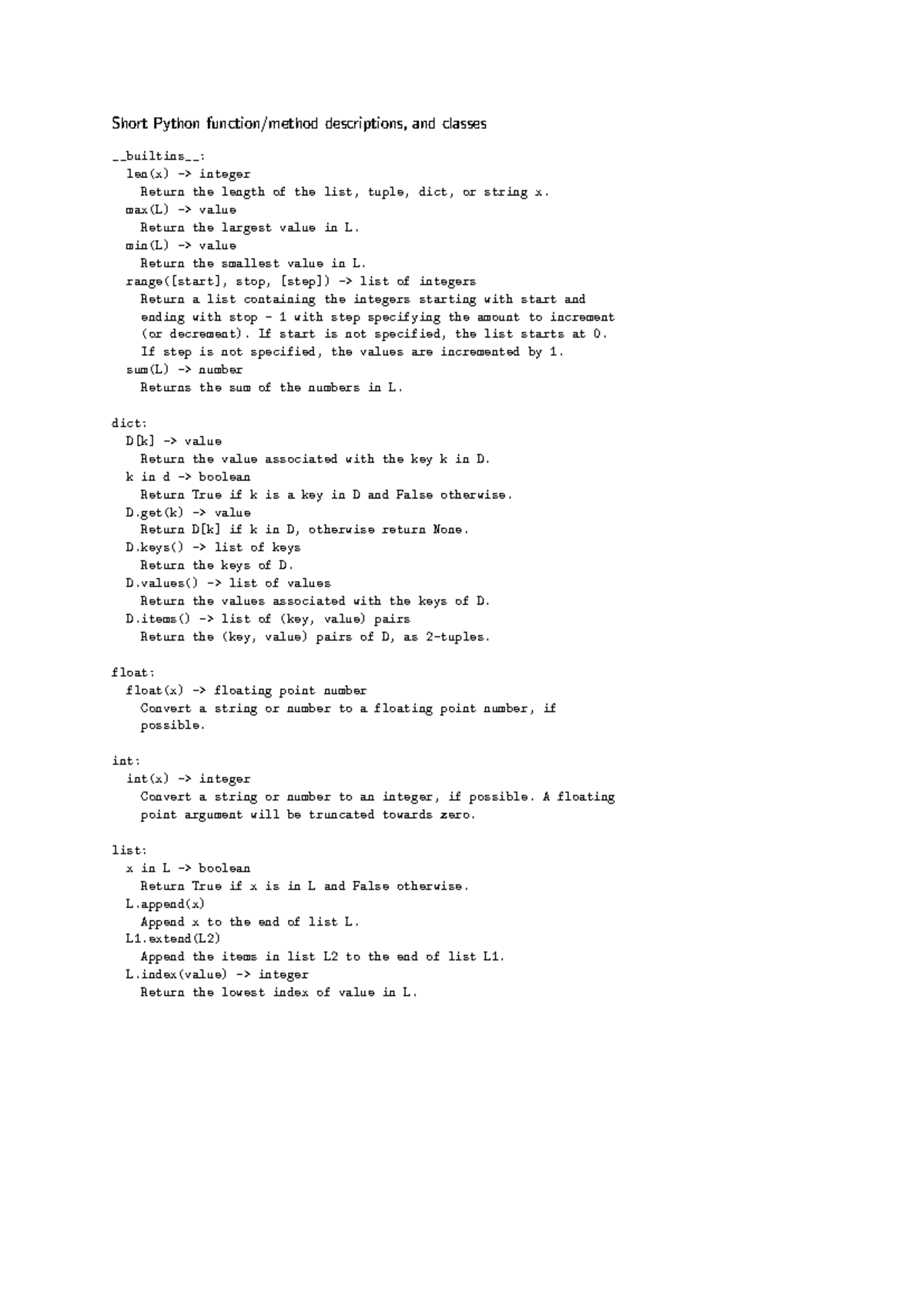 Term Test 2 Notes for CSC148: Python Functions and Classes - Studocu