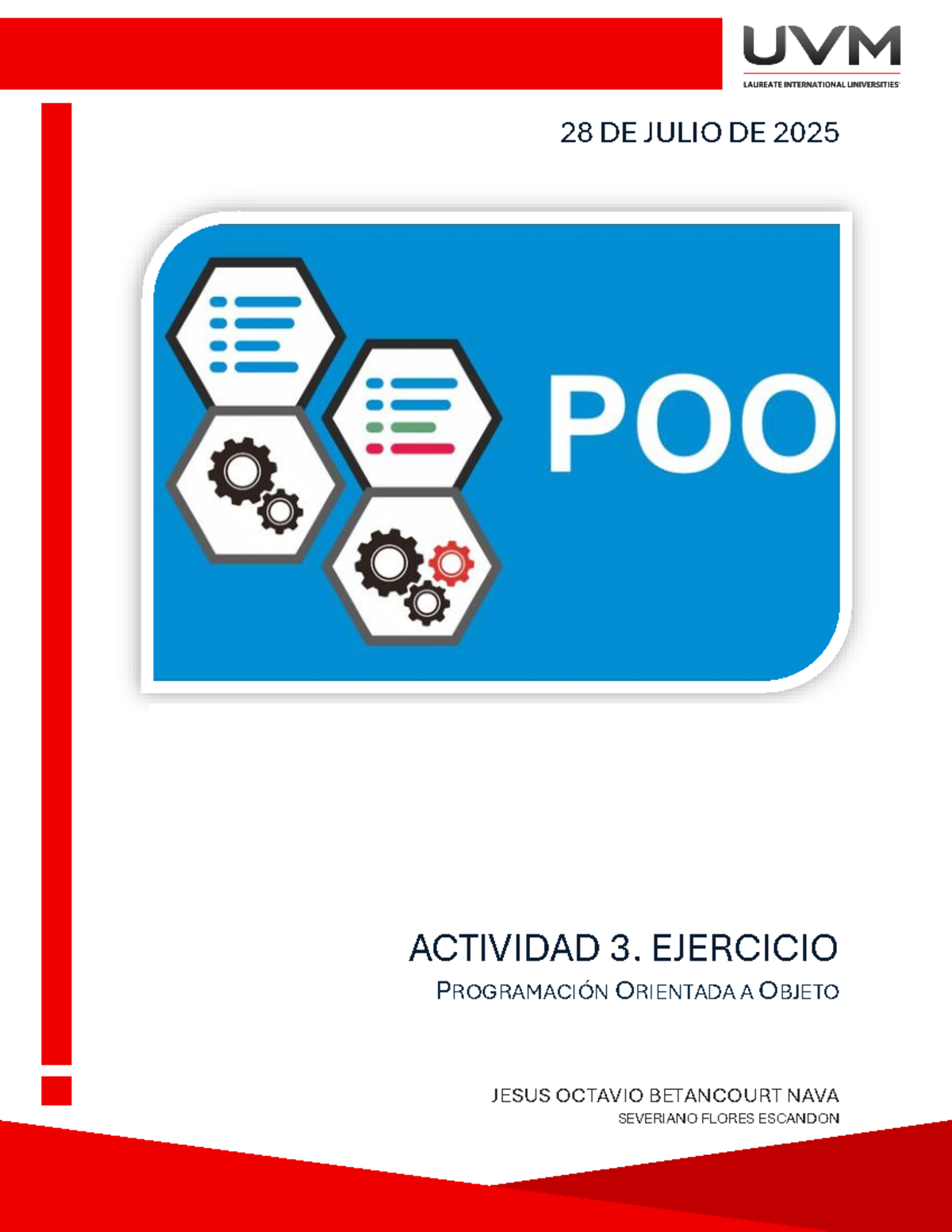 Actividad 3: Ejercicio de Programación Orientada a Objetos (POO) - Studocu
