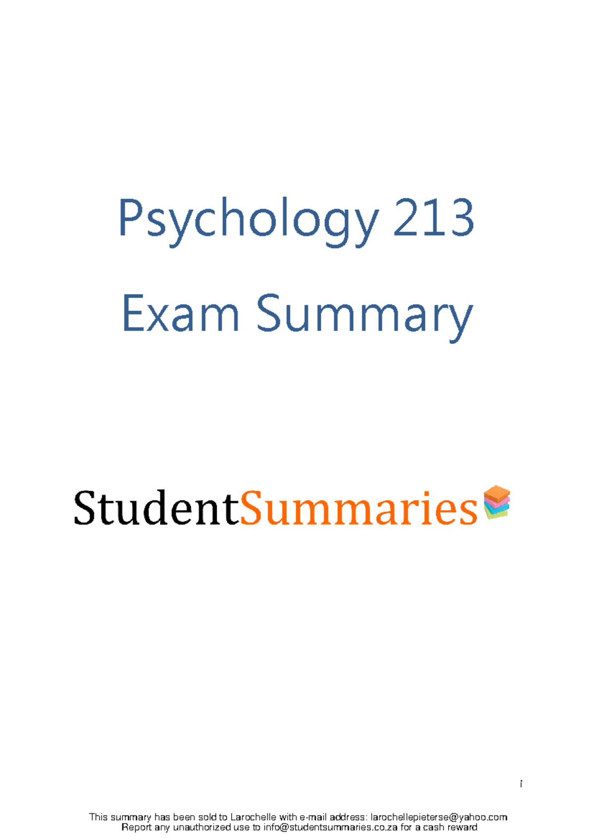 Psychology 213 Final Exam Study Guide: Key Theories & Concepts - Studocu