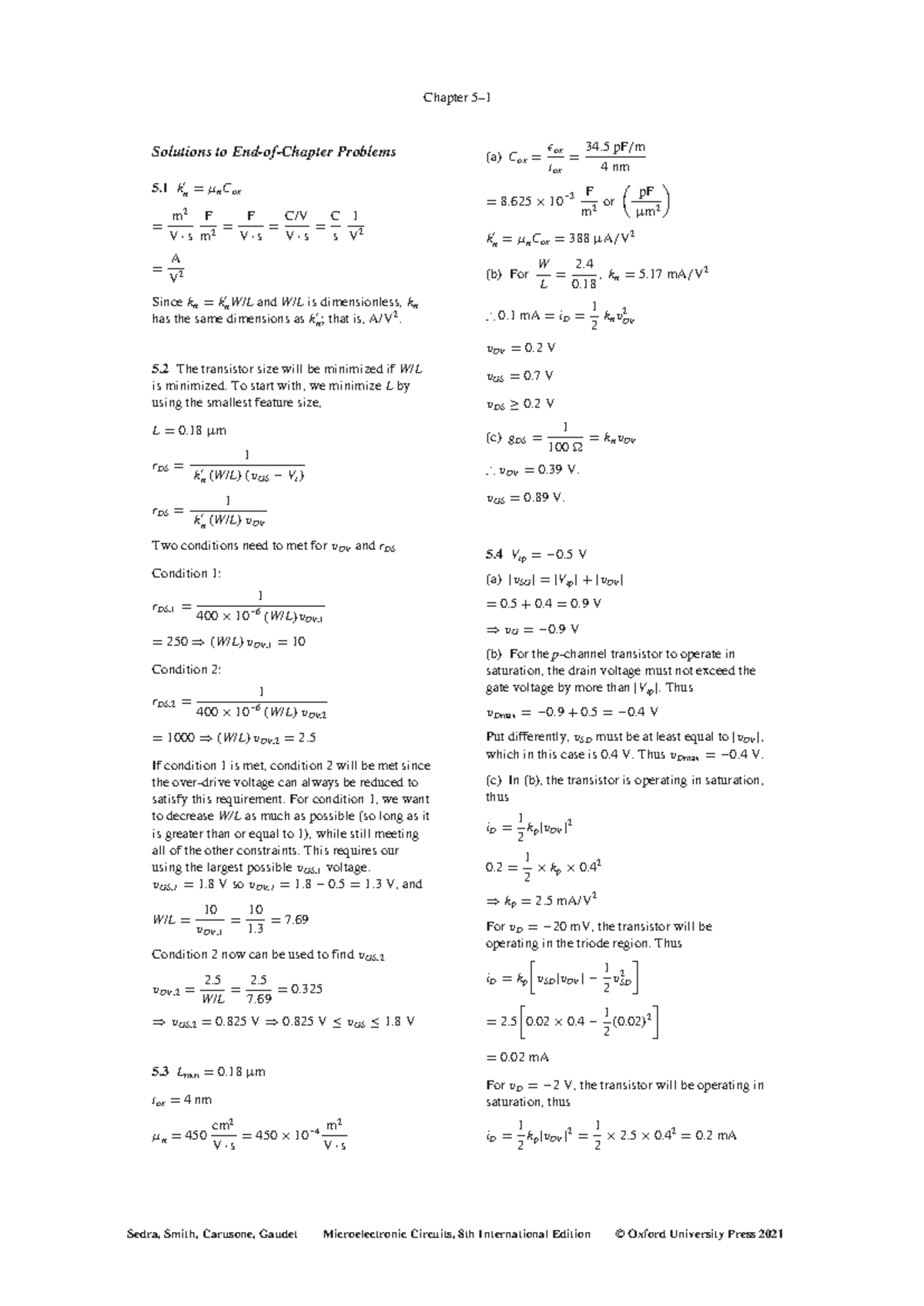 Chapter 5 Solutions for Engineering Problems (EE 101) - Studocu