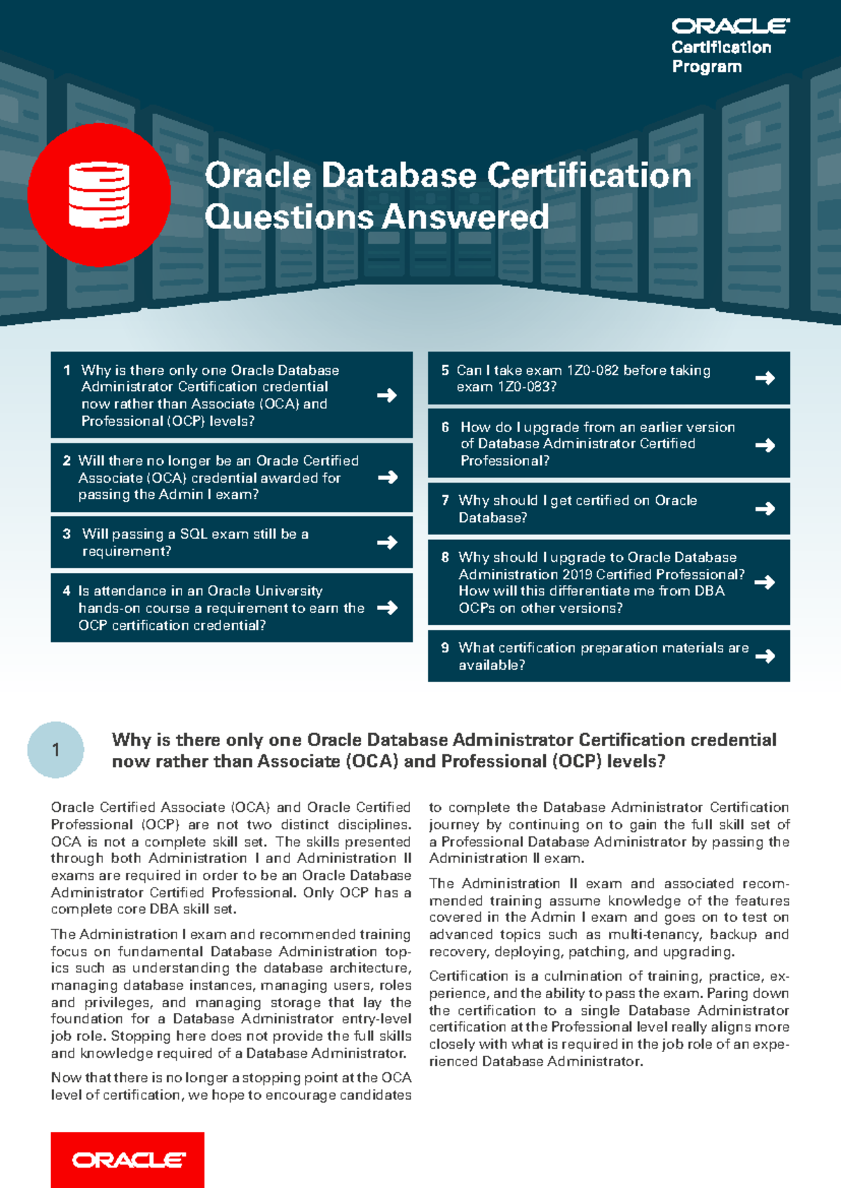 Oracle Database 2019 Certification FAQs and Key Insights - Studocu
