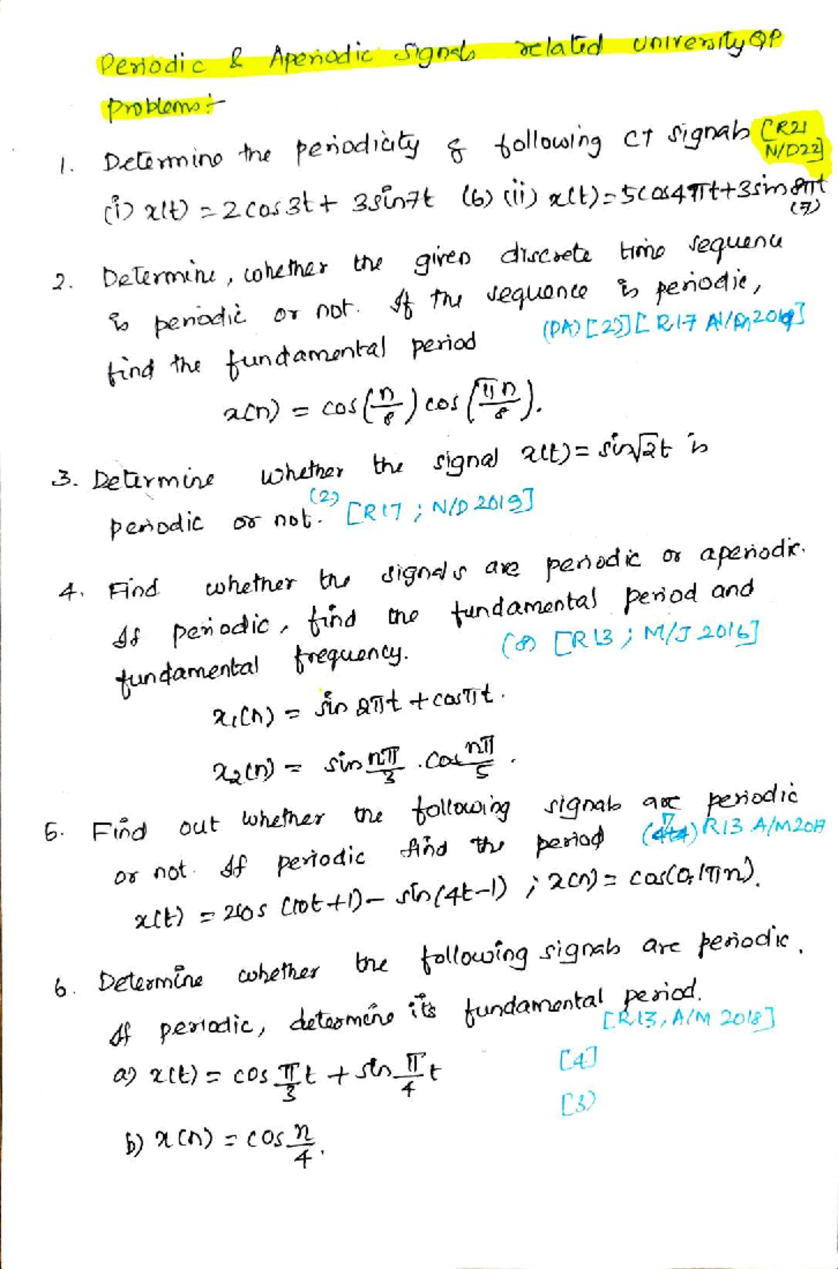 Periodic AU Problems: Understanding Fundamental Periods (CR) - Studocu