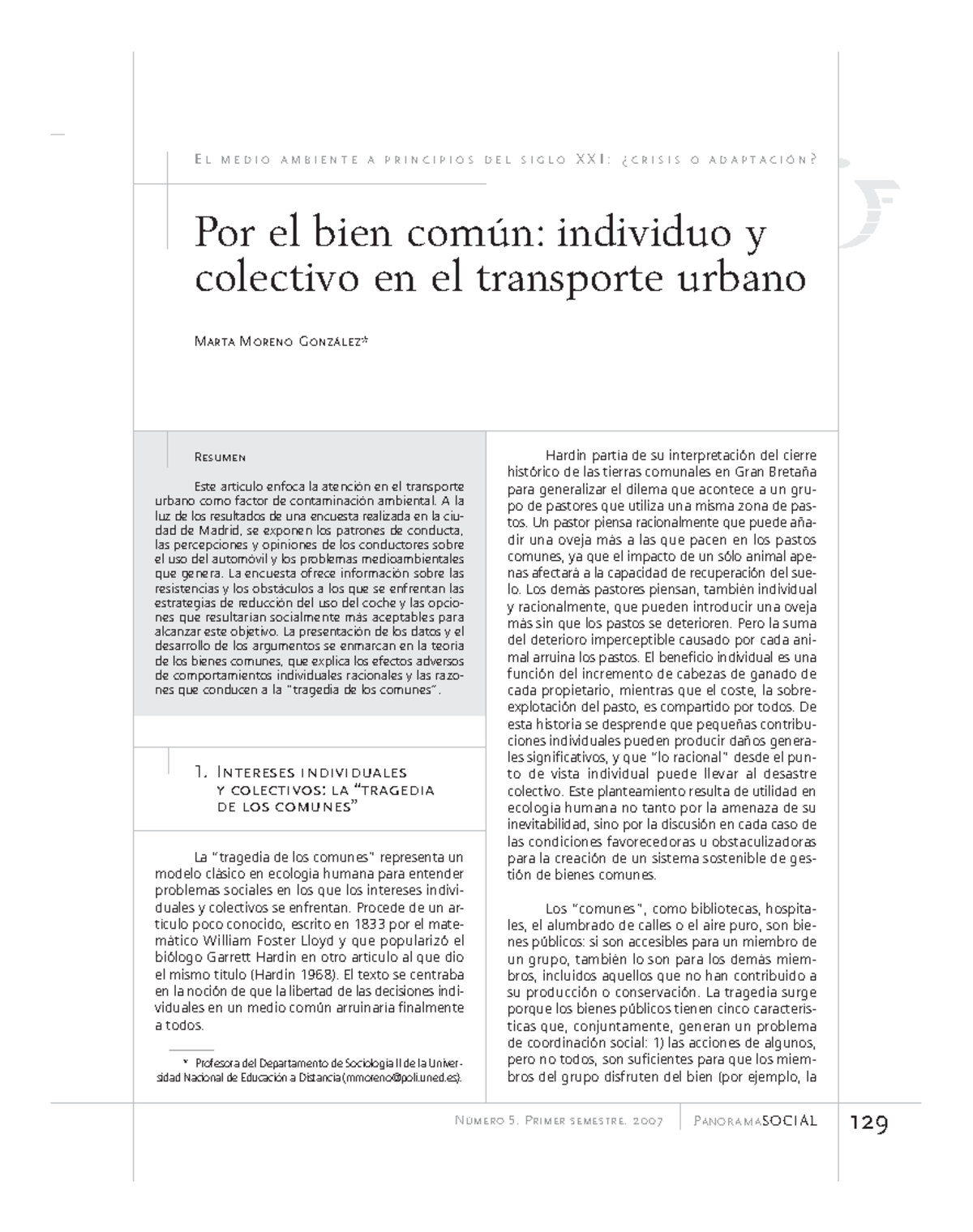Impacto del Transporte Urbano en el Medio Ambiente: Estudio en Madrid ...