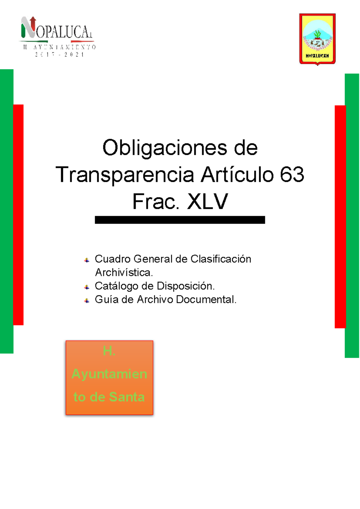 Guía de Archivo Documental y Clasificación Archivística OBLIGACIONES DE ...