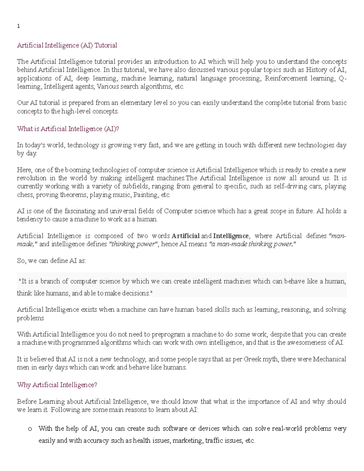Artificial Intelligence Notes for BSCS 6th Sem: LISP & Search ...