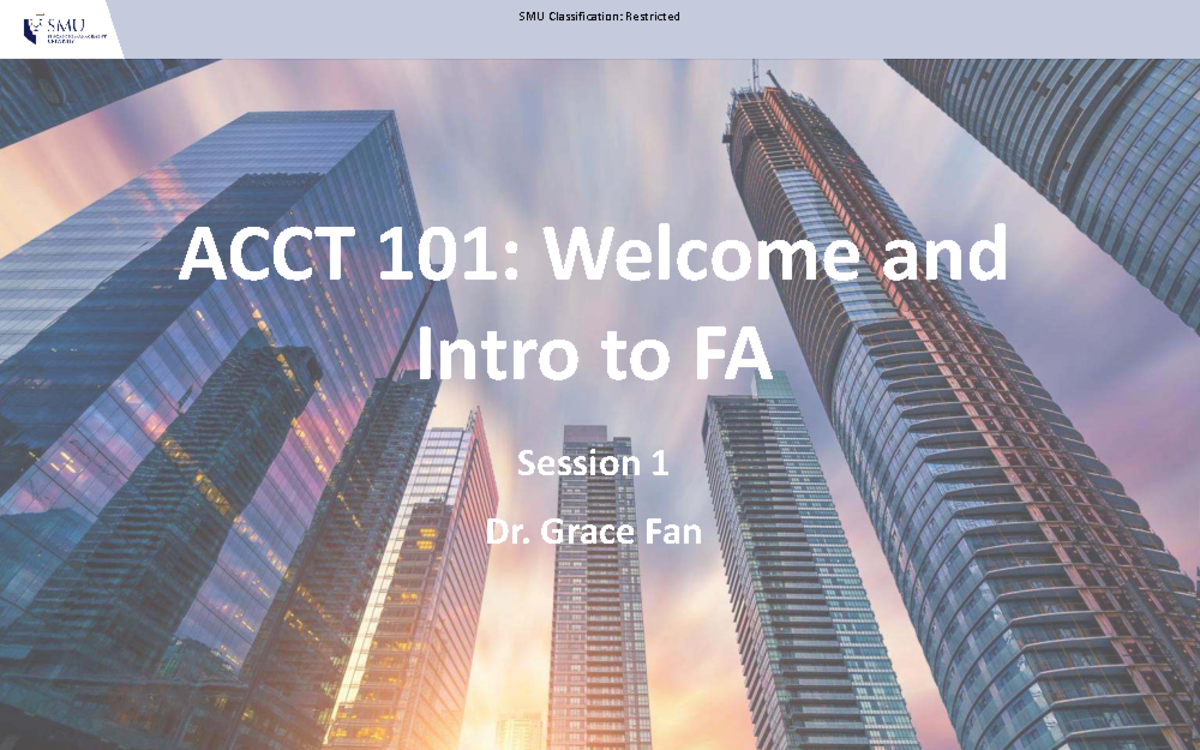 ACCT 101: Intro to Financial Accounting - Pre Class Review - Studocu