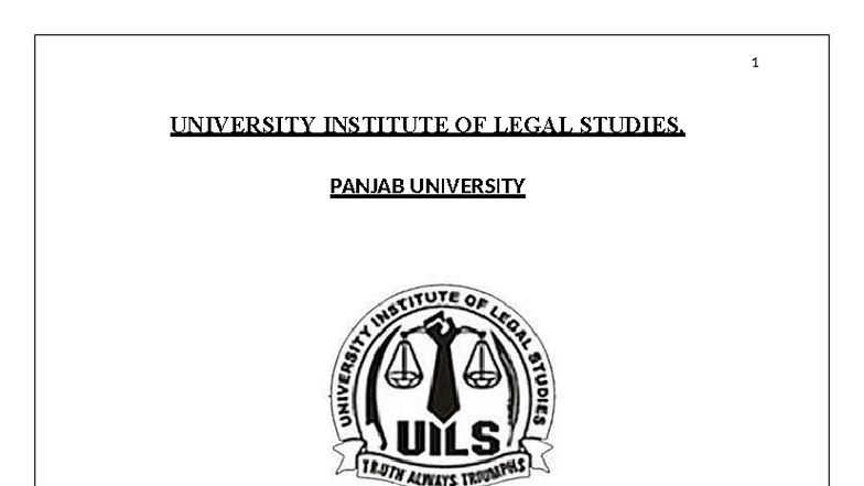 BA.LL.B. (HONS) Project: The Open Prison Model in India - Studocu