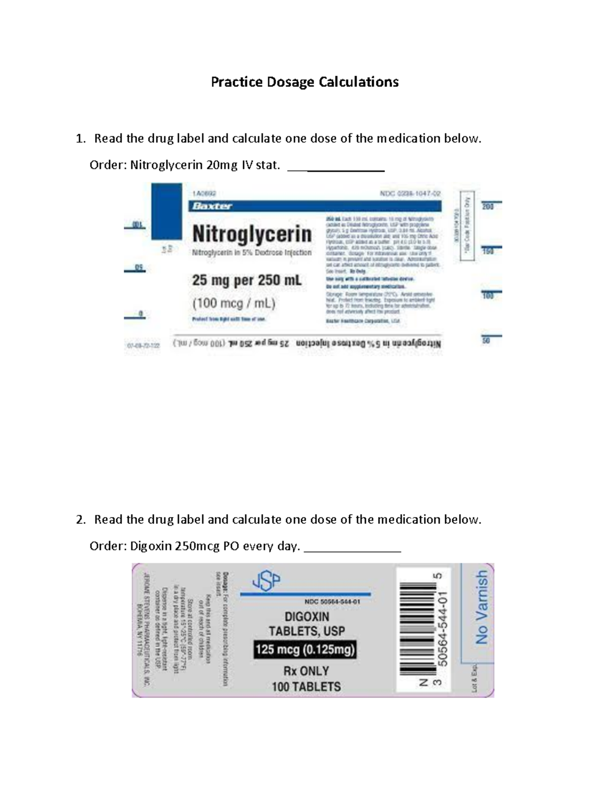 Med Math Practice Quiz (Course Code: Med 101) - Studocu