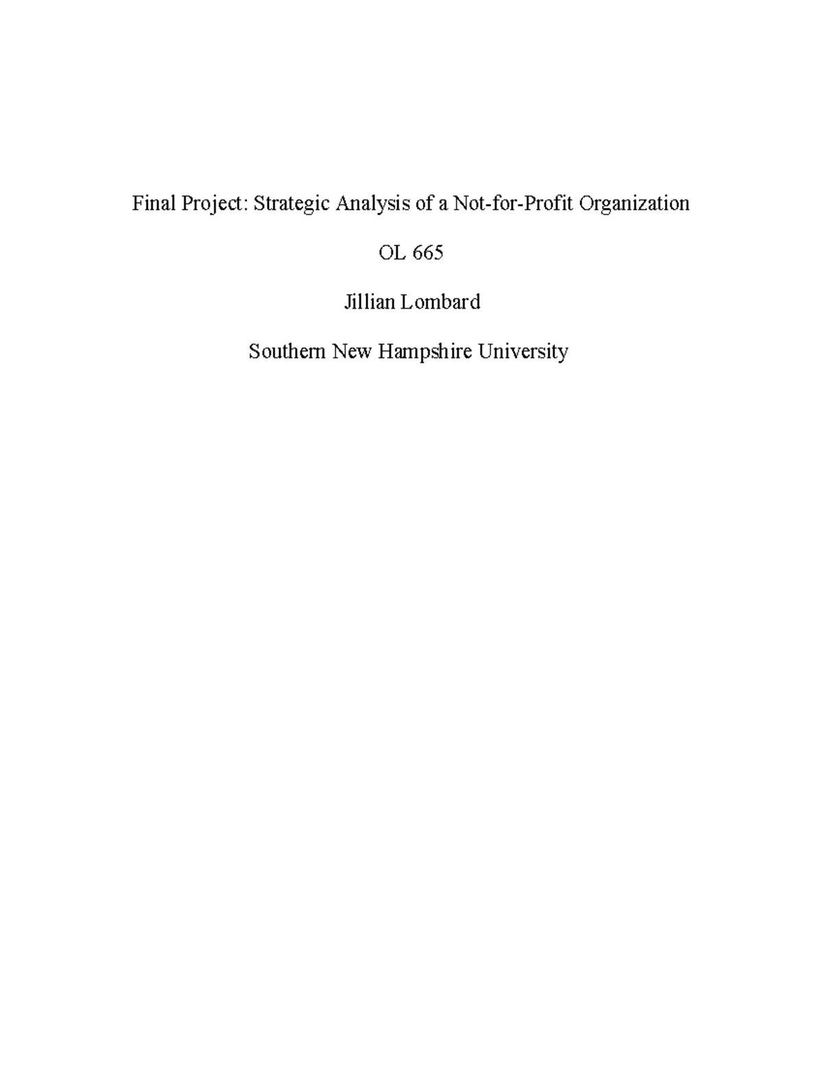 QL-665-X4119 Final Project Milestone 1: CCMC Organizational Profile ...