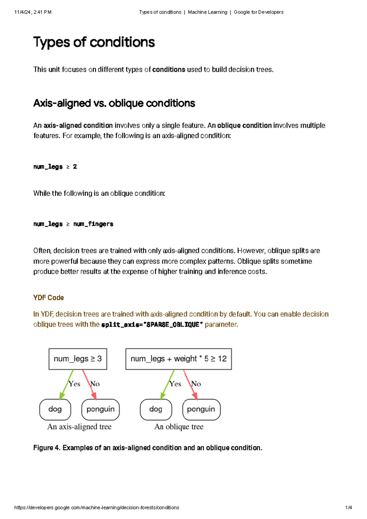 Types of Conditions in Decision Trees for Machine Learning - Studocu