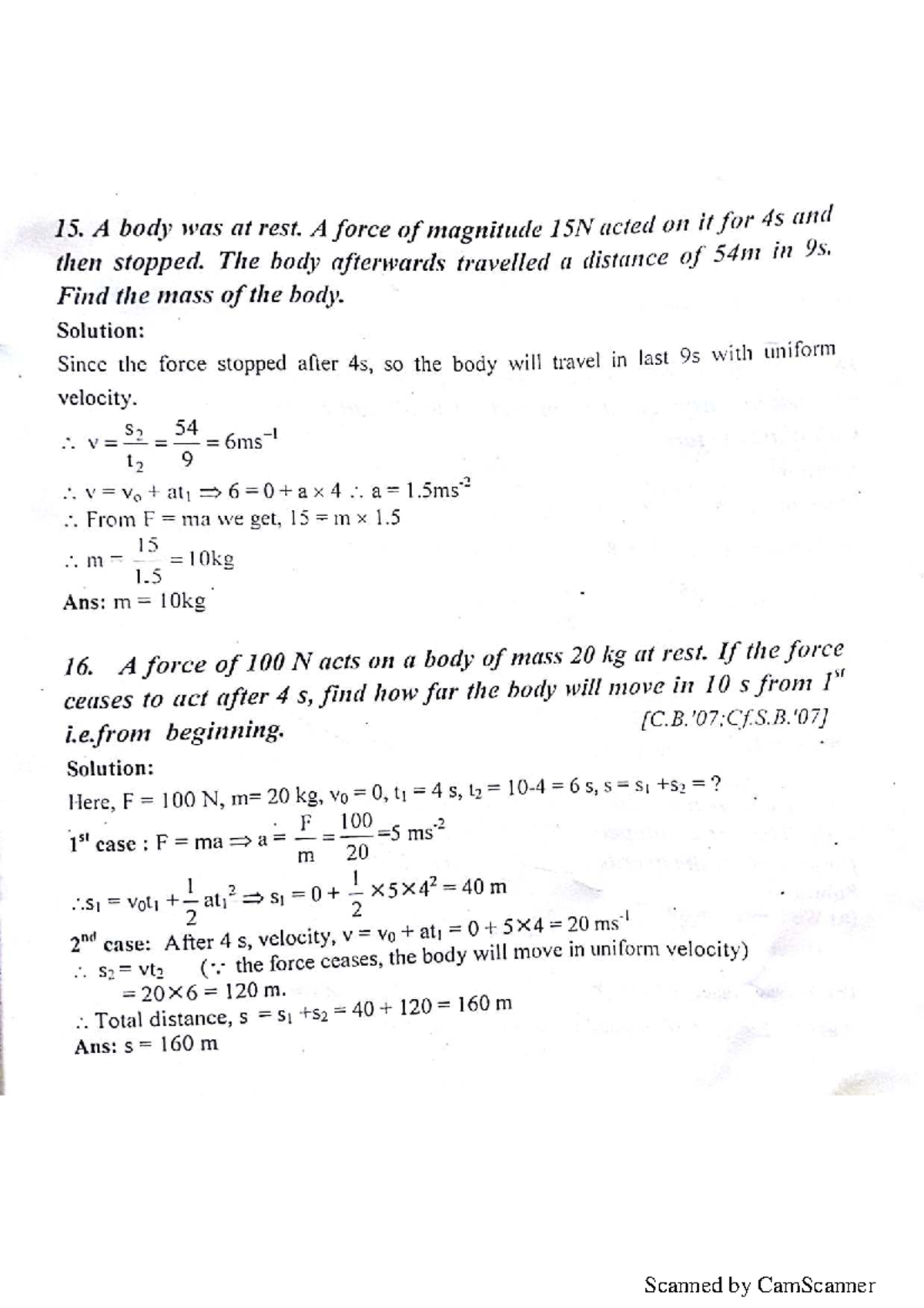 161 Lecture 4 - Physics: Force, Motion, and Angular Velocity - Studocu