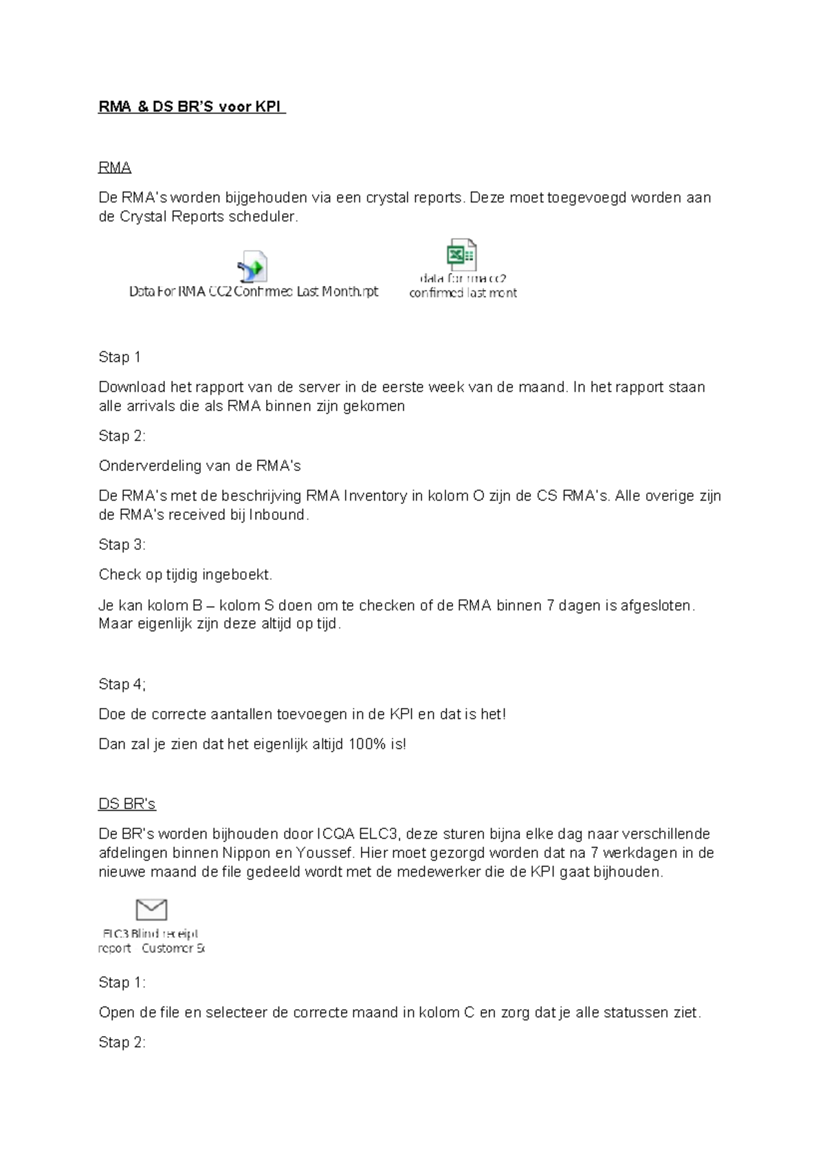 RMA & DS BR's KPI Management - Les Tips en Rapportage Procedures ...