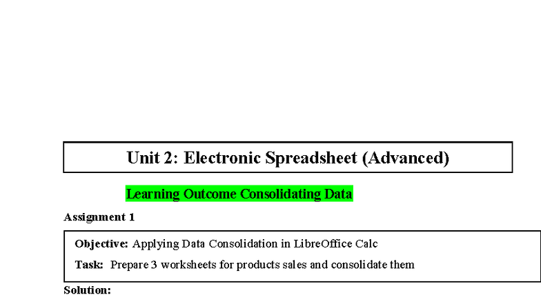 Class X IT Practical: Advanced Electronic Spreadsheet Techniques - Studocu