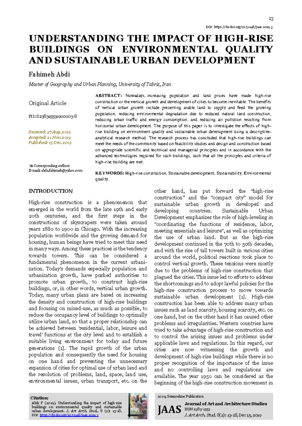 Image showcasing Understanding High-Rise Buildings' Impact on Environmental Quality and ...