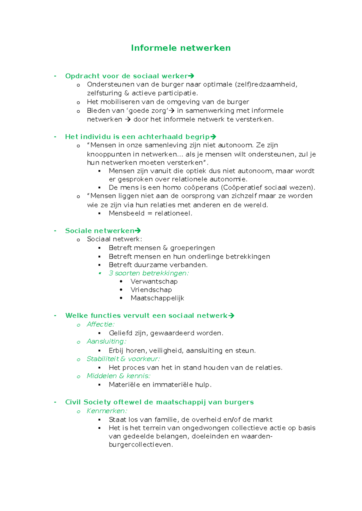 Informele Netwerken: Ondersteuning en Rollen in de Samenleving ...
