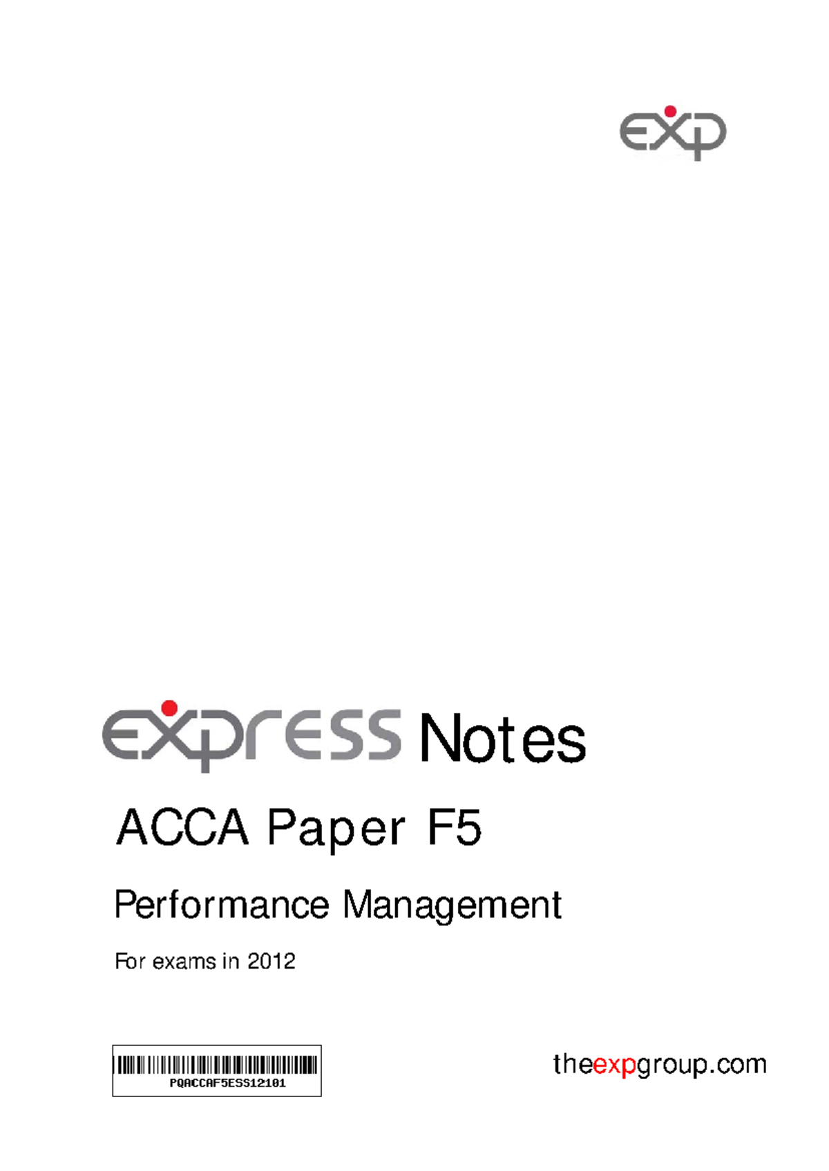 Ex Pacca F5 - For ACCA students - Notes ACCA Paper F5 Performance ...