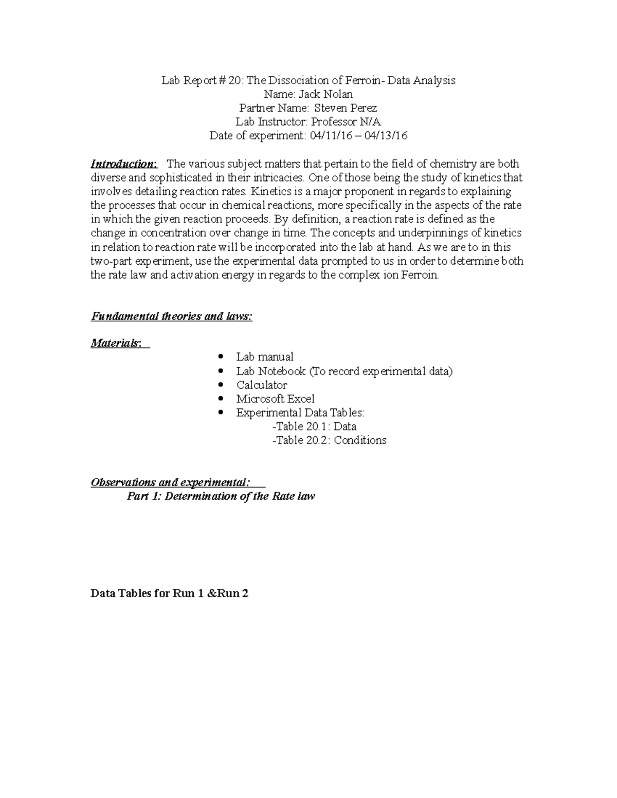 Lab 8 report - how aluminum reacts to copper (II) sulfate - Lab Report ...
