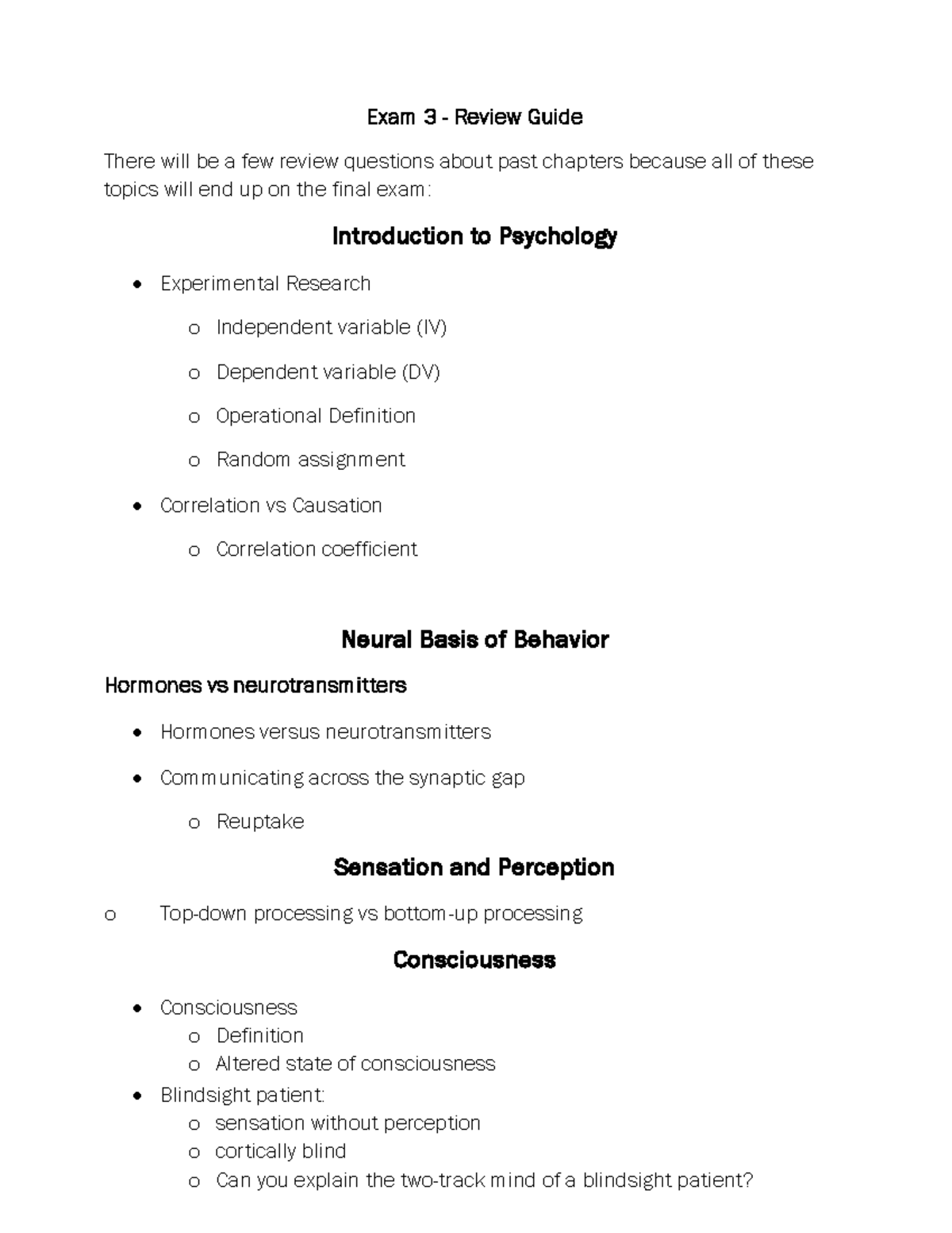 PSY 2301 Exam 3 Study Guide: Key Concepts & Review - Studocu