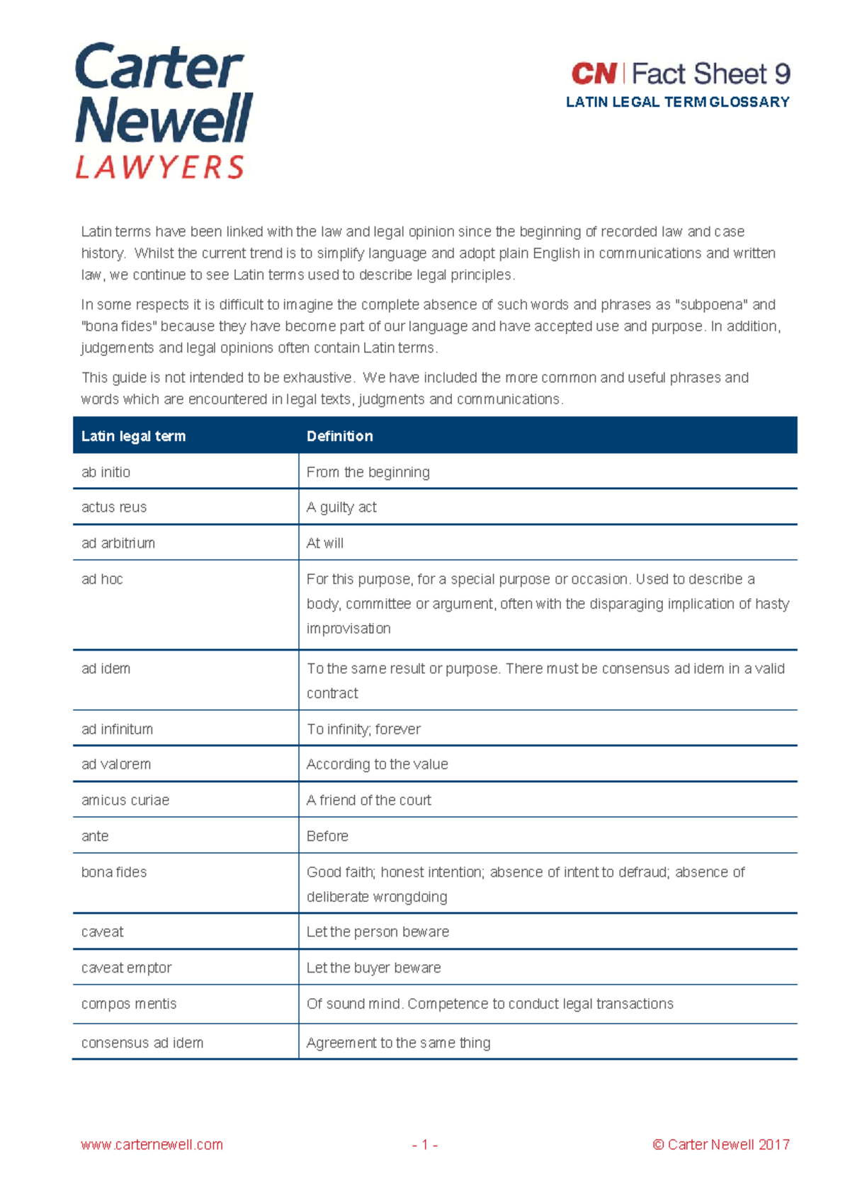 Latin Legal Terms Glossary for Law Studies and Practice - Studocu