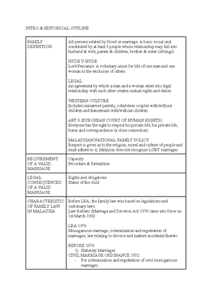 FAM LAW Notes - FAMILY LAW NOTES AND CASES TOPICS EXPLANATION CASES ...