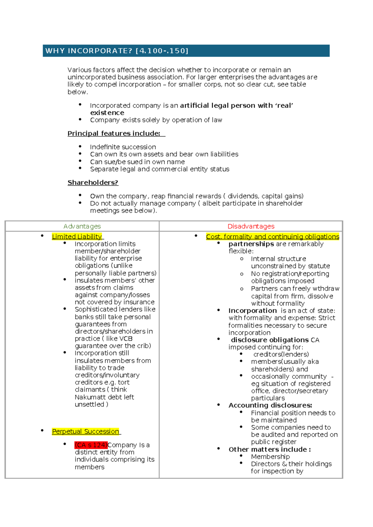 Incorporation Insights: Key Factors and Considerations for Businesses ...