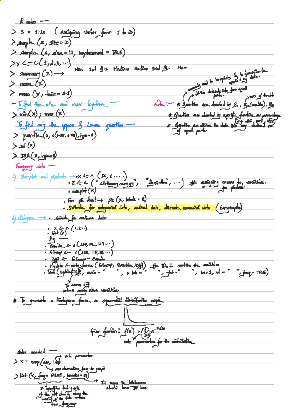 Notes for R studio - MAST10011 - Studocu
