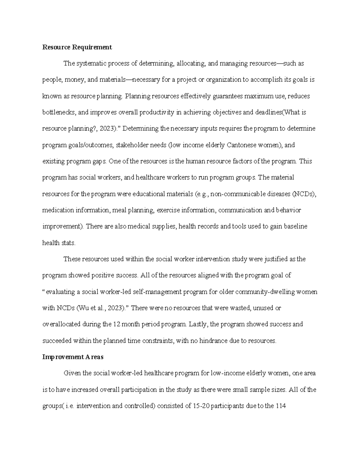 Mod 4 Program Critique: Resource Planning for Social Health Programs ...