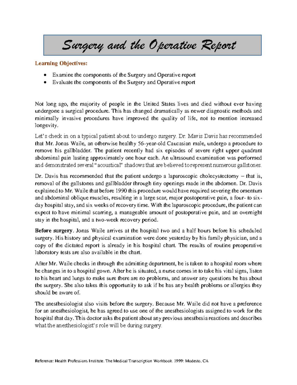 #5 - Comprehensive Guide to Surgery and the Operative Report - Studocu