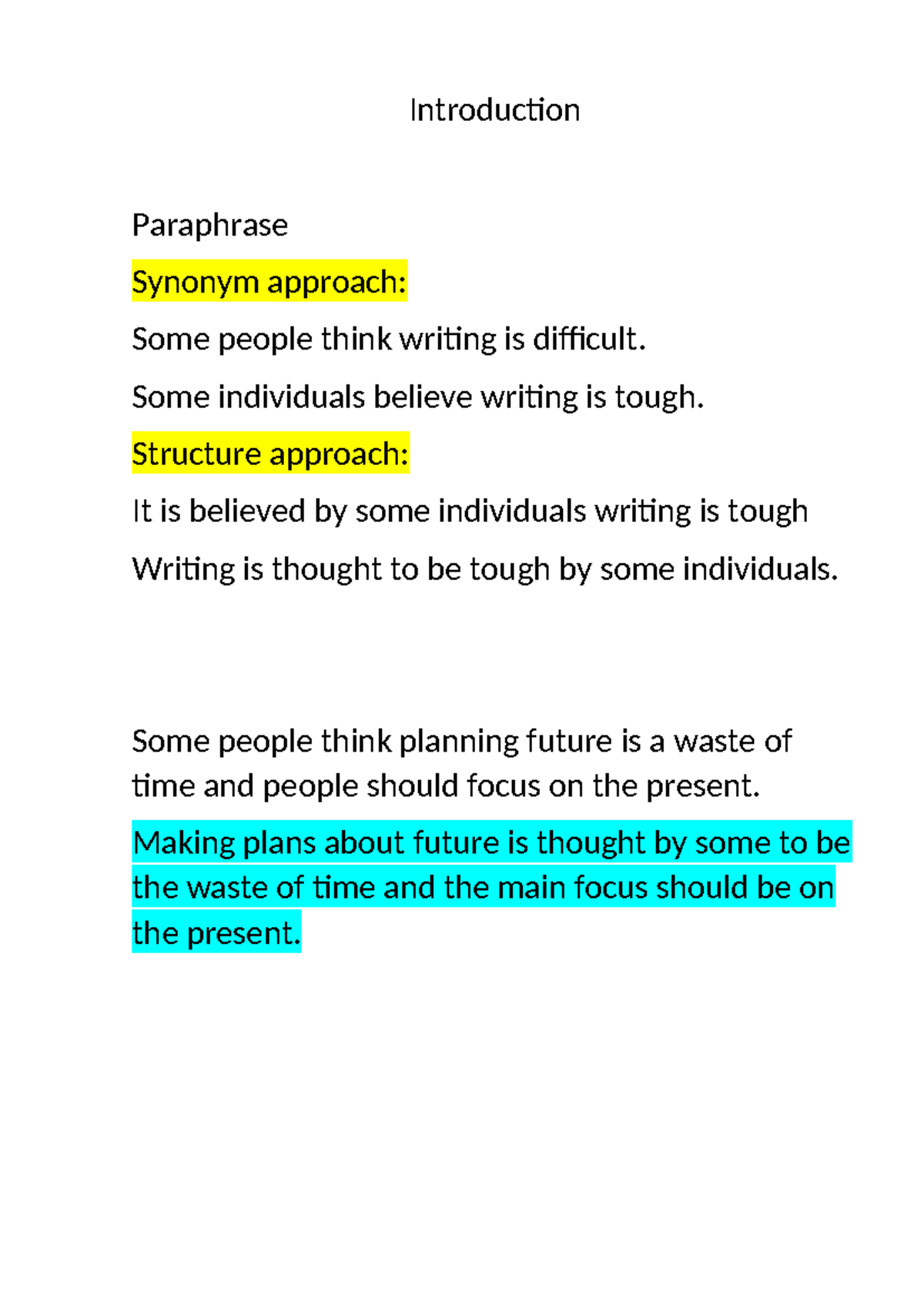 ENG101: Writing Techniques and Approaches - Introduction Notes - Studocu