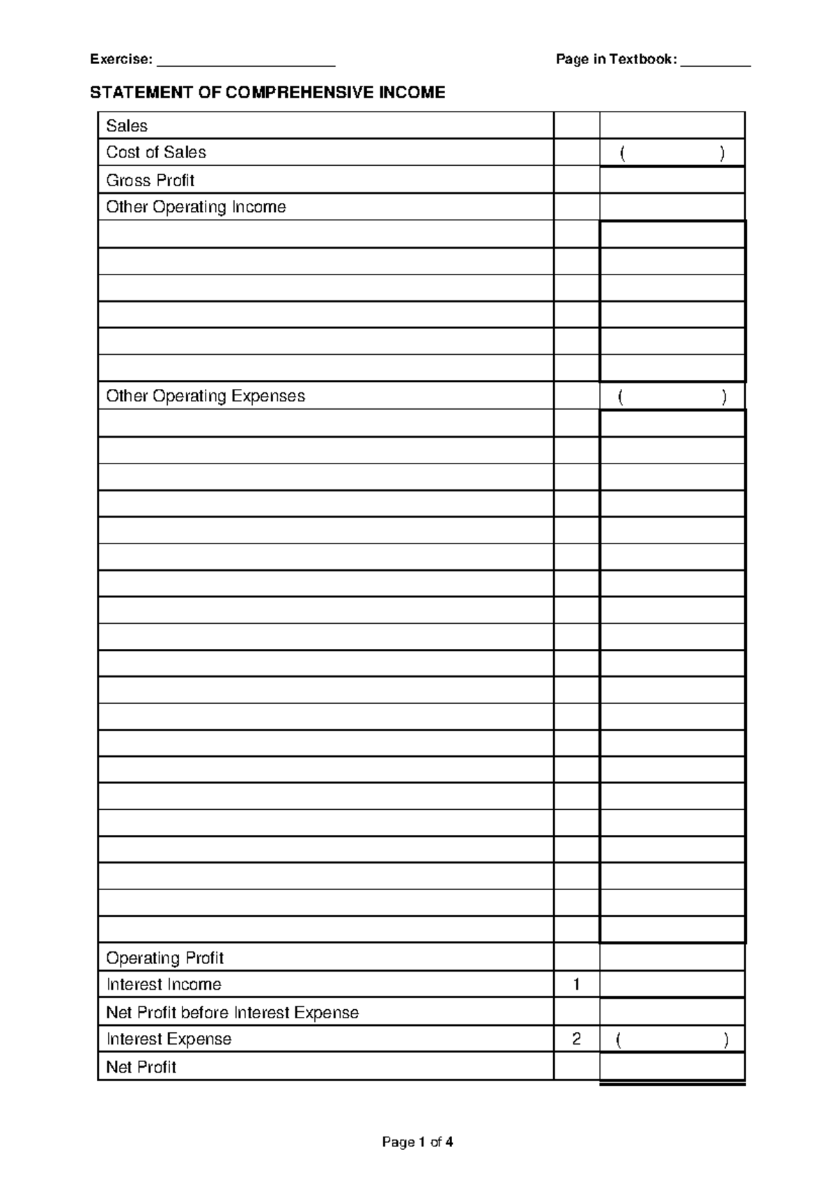 Accounting Formats: Statement of Comprehensive Income & Position - Studocu