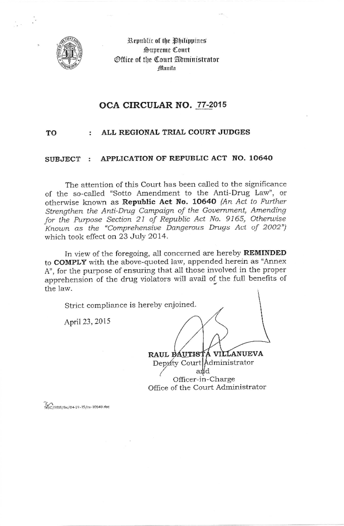 RA 10640: Strengthening Anti-Drug Campaign & Amendments Overview - Studocu