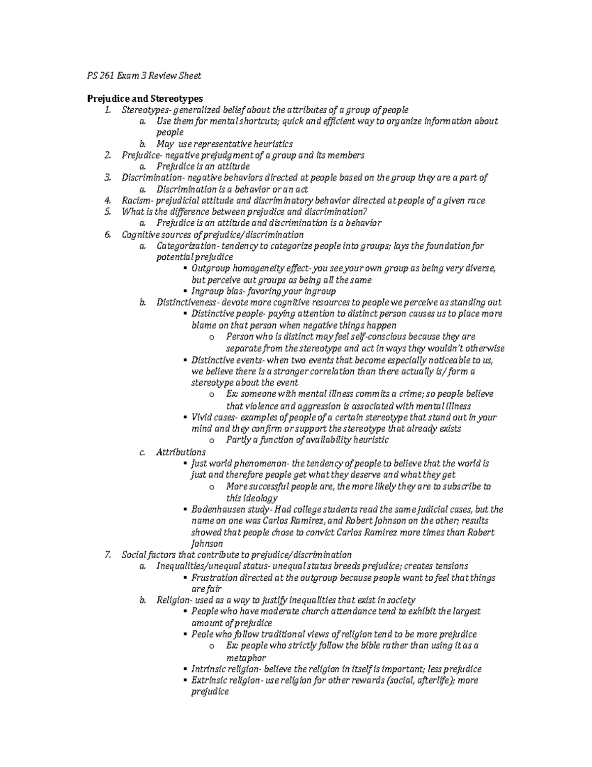Social Psychology Notes: Self-Concept and Social Theories (PSY101 ...