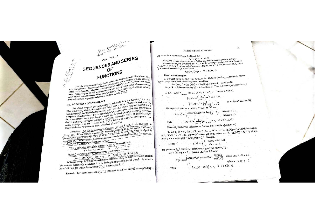 Real Analysis (MATH 301) - Sequences and Series of Functions Notes ...