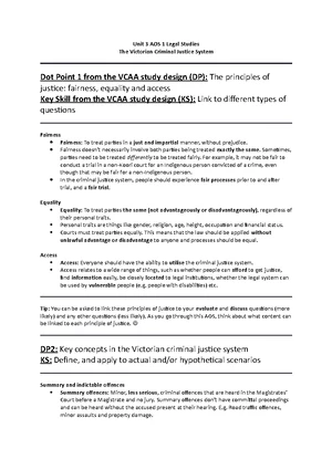 Unit 4 Legal Studies AOS 1 SAC - 2024 Coursework Guide - Studocu