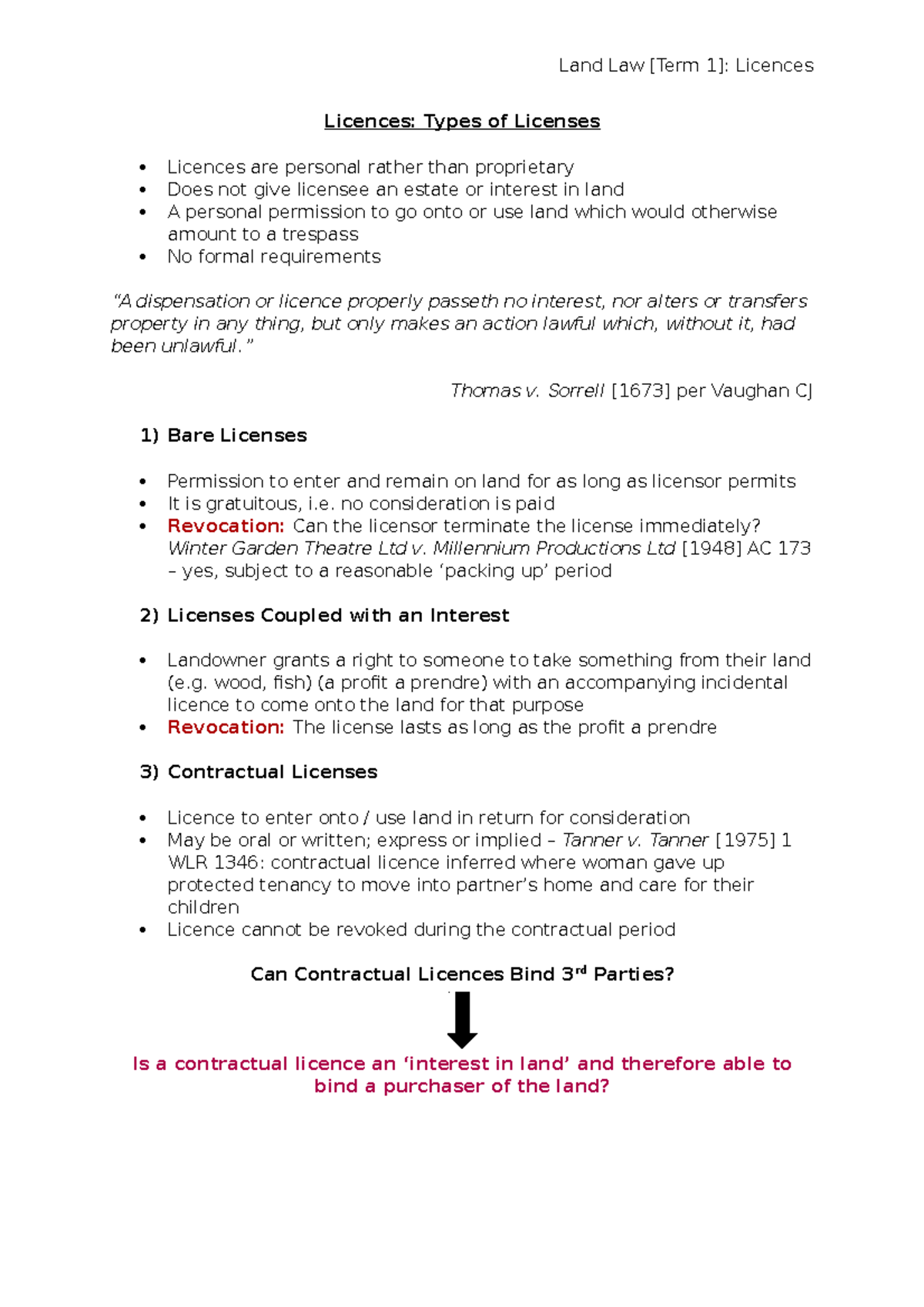 Lecture 7 - Types and Law of Licenses - Studocu