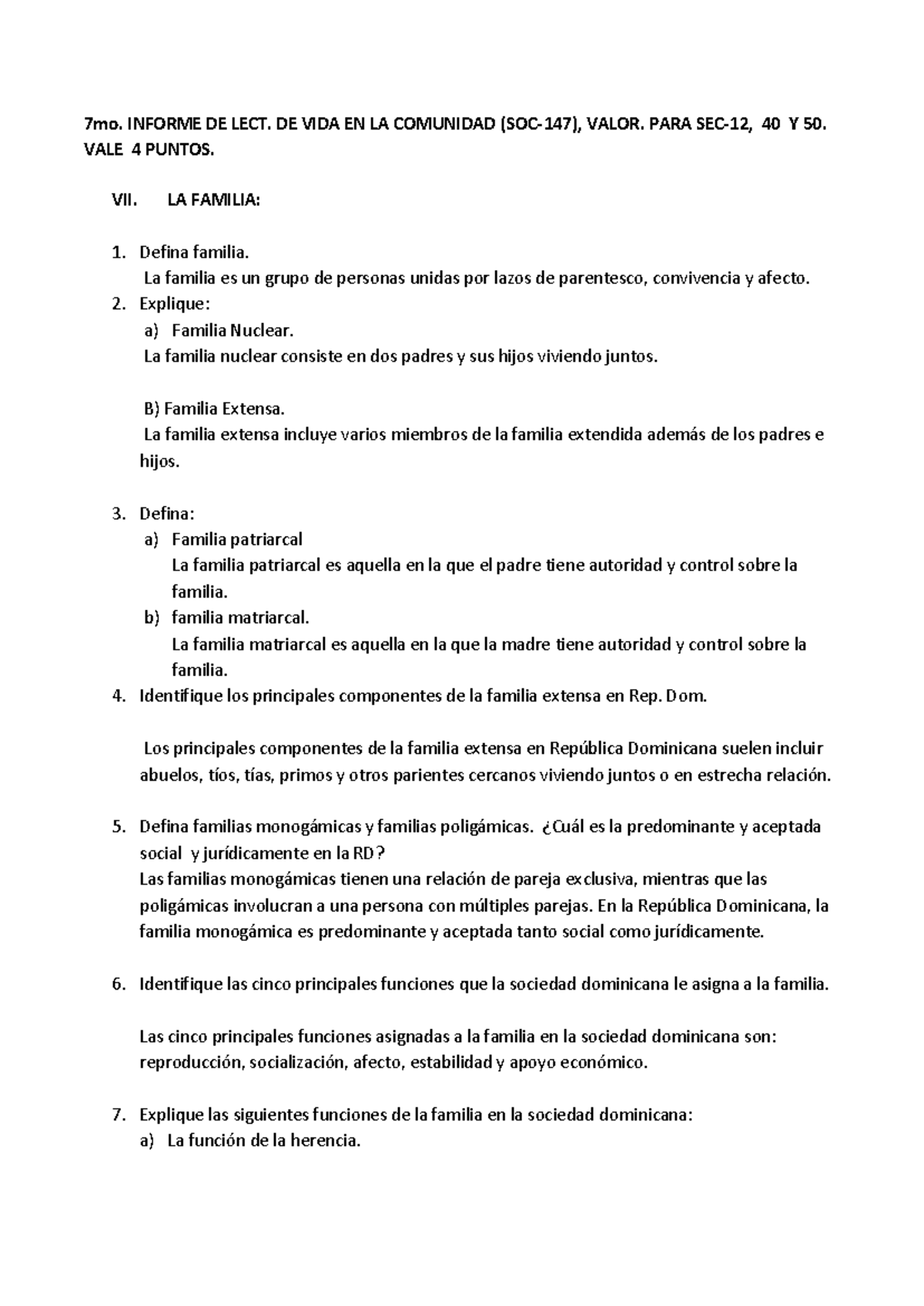 7mo. Informe DE LECT. DE VIDA EN Comunidad SOC-147, SEC-12, 40 Y 50 ...