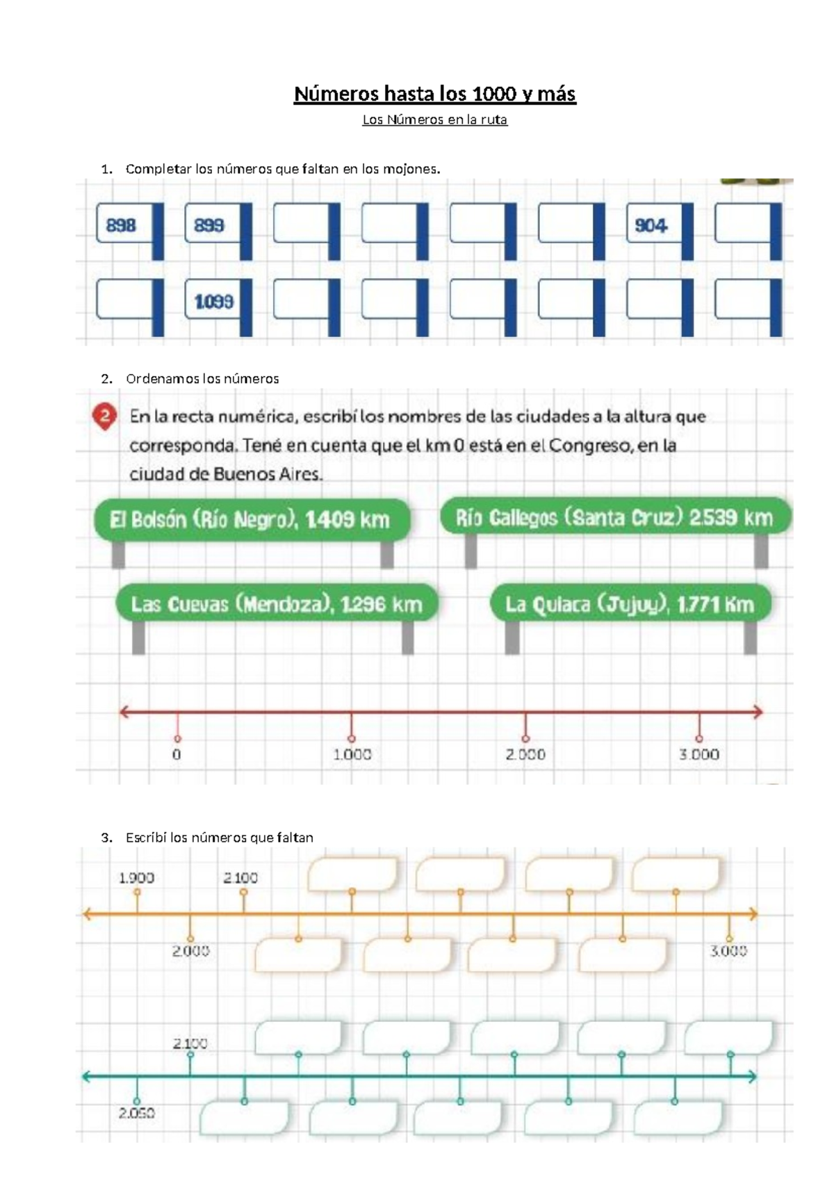 Números hasta 10000 y las 4 operaciones - 3º Clase - Studocu