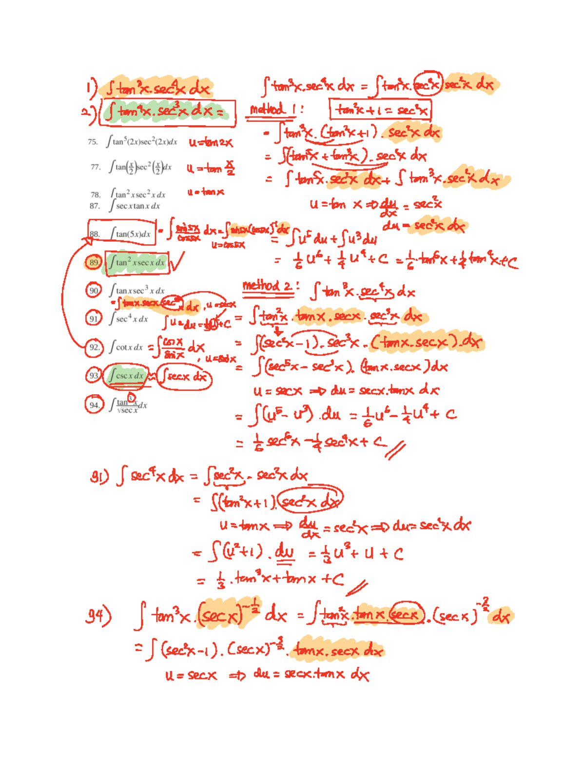 Integral Trigonometri Notes - Jan 11, 2021 - Studocu