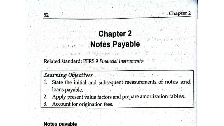 Notes Payable - Intacc: Chapter 2 Summary and Key Concepts - Studocu