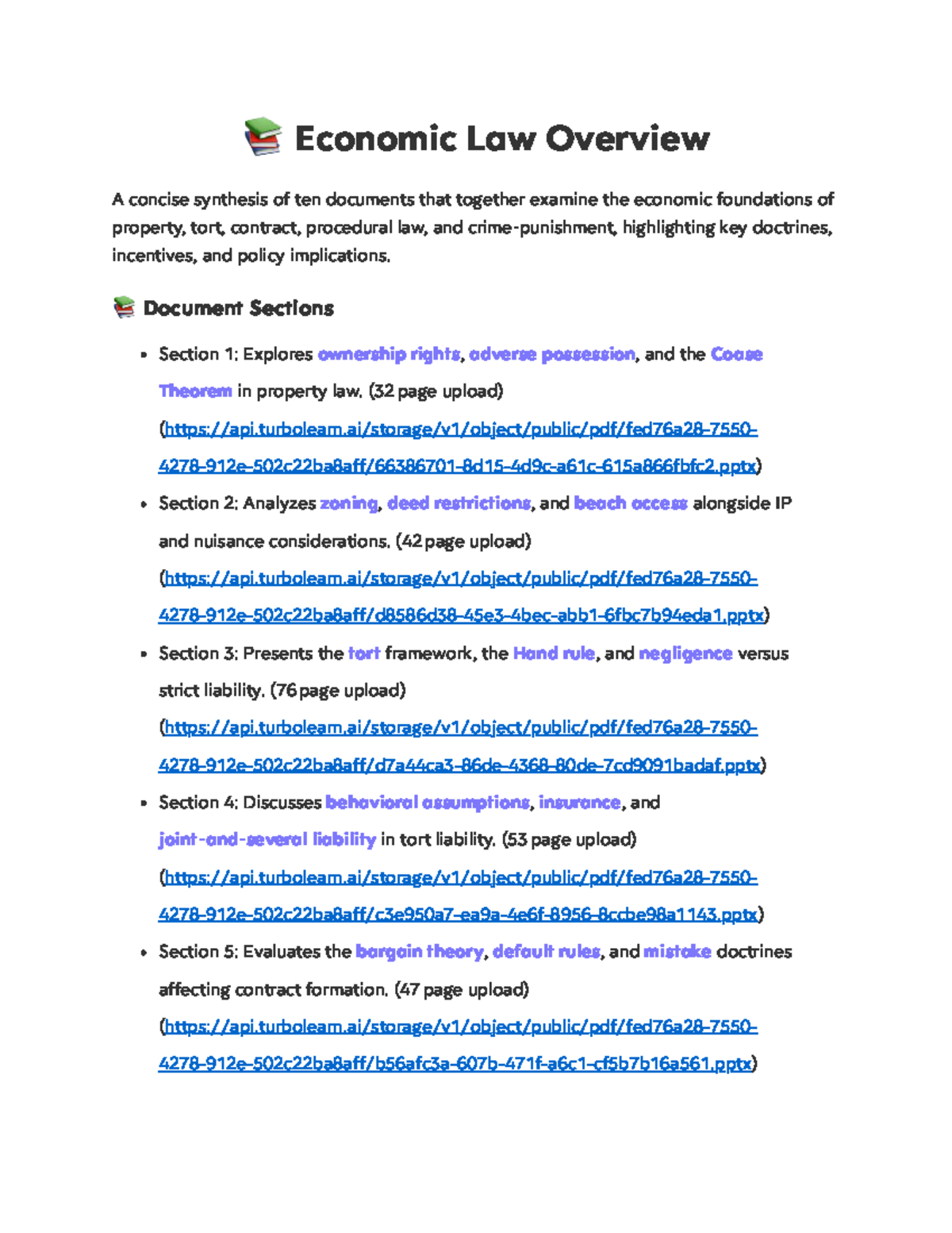 Economic Law Overview: Key Doctrines and Implications - Studocu