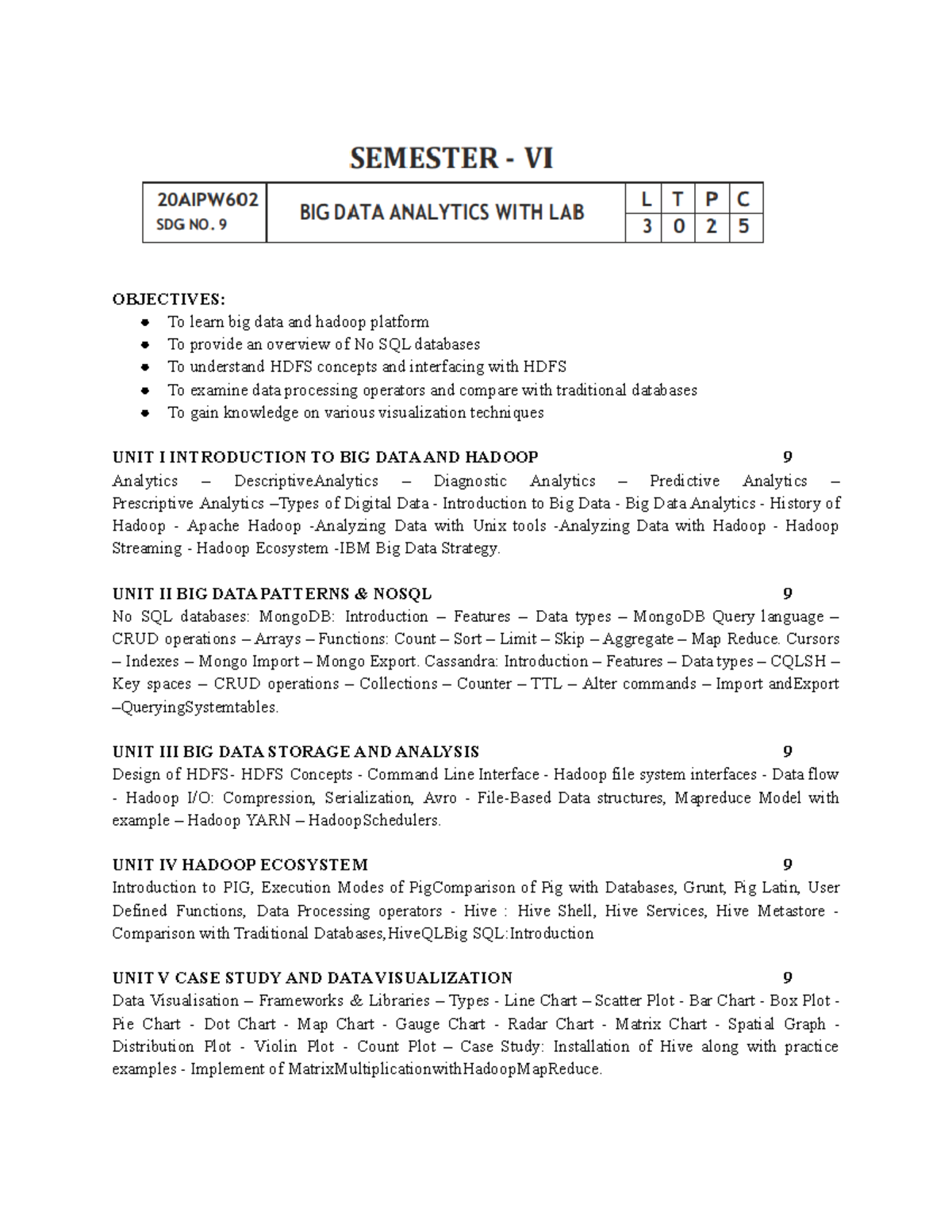 BIG DATA Analytics & Lab Study Guide and Experiment Overview - Studocu
