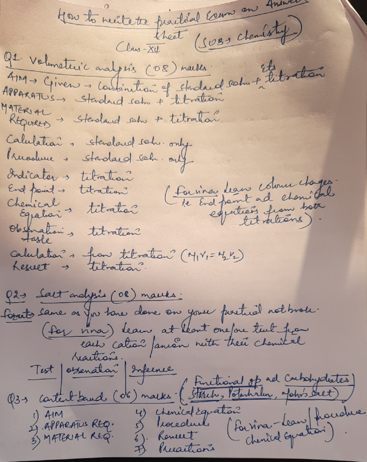 Chemistry practical examination format - Chemistry SL - AgRARATUS ...