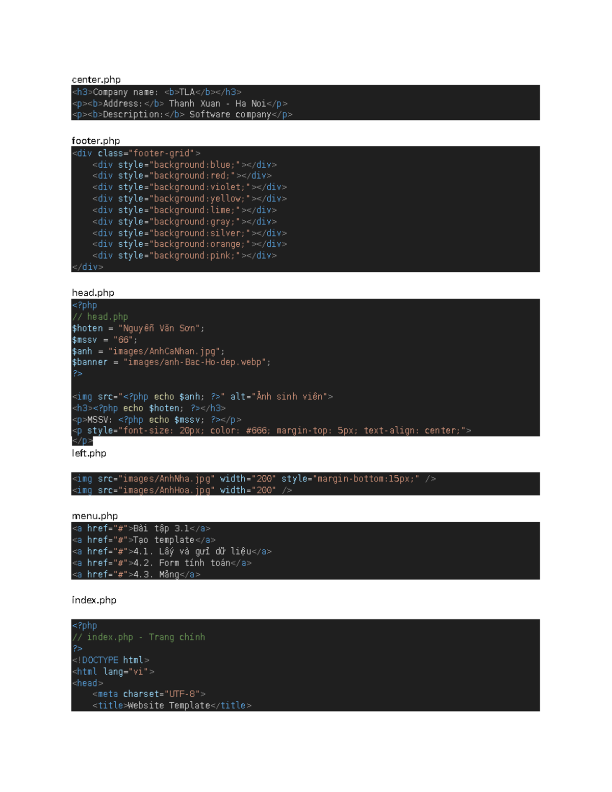 Site-web-demo: PHP File Structure Overview - Studocu