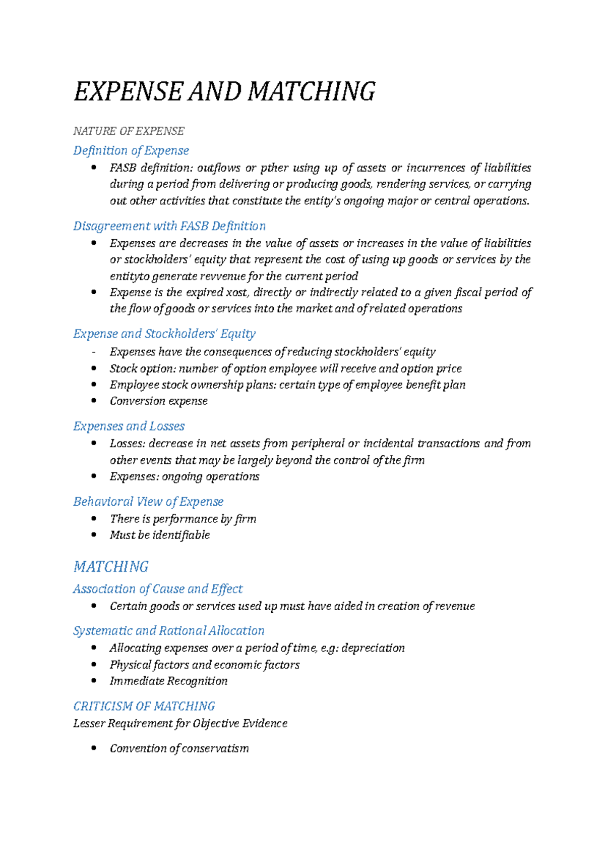 VK CH 9 - Expense Recognition and Matching Principles in Accounting ...
